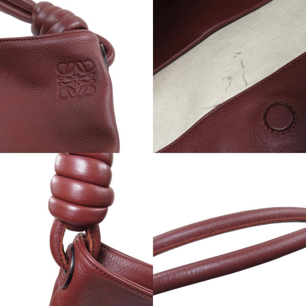 Loewe One Shoulder Hobo Logo Shoulder Bag Leather - Picture 8 of 11